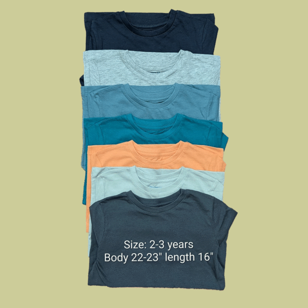 Solid T-Shirt for Baby Boys (7 Piece Set)